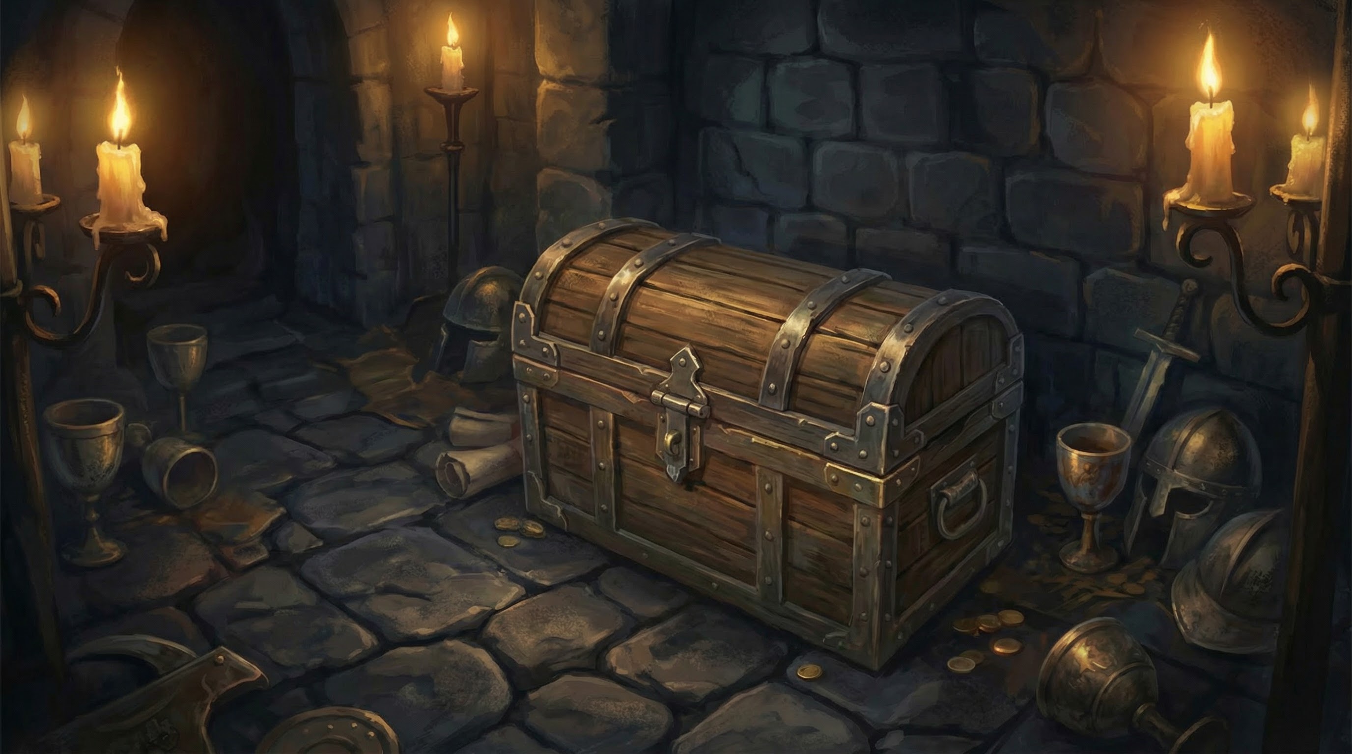 Closed treasure chest